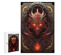Creative Indoor Hobby: Monster Dragon God Art, 1000 PCS, Decorative Wooden Puzzle - for Quiet Evenings And Focused Play