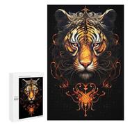 Creative Indoor Hobby: Ritual Tiger, 1000 PCS, Decorative Wooden Puzzle - for Quiet Evenings And Focused Play