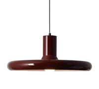 Creative Iron Lamp, Simple Style Colorful Lampshade, E27 Flush Mount Ceiling Light, Decorative Porch Bar Lighting Fixture, Single Head Hanging Light for Home Decor/Crimson