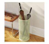 Creative Iron Umbrella Stand Modern Freestanding Holder for Canes & Walking Sticks Round Woven Rattan Imitation Bucket for Entryway Supermarket Home Decor