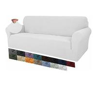 Creative Jacquard Couch Covers for Seater, MAXIJIN 3 1-Piece (3 White)