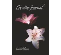 Creative Journal Coastal Blooms: 100-Page Dotted Notebook with Lilies & Botanical Inspiration | Black Floral Cover