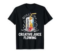 Creative Juice Flowing Funny Brain and Juice Box T-Shirt