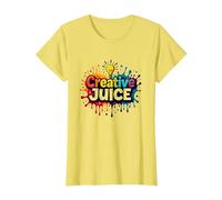 Creative Juice: Vibrant Artistic Inspiration T-Shirt, Women, Lemon, XS