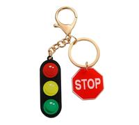 Creative Key Holder - Stop Sign Keychain, Signal Lamp Pendant, Lightweight Decorative Key Holder | Backpack Schoolbag Car Bag Charm Fun Accessory For Boys Teens Adults