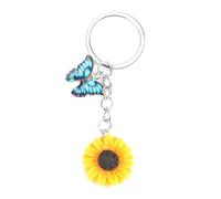 Creative Keychain for Women, Cartoon Sunflower and Butterfly Pendant, Birthday Gift, Small Gift for Friends and Good Memories, Perfect for Gifts, Creative Floral Design, Good Friends and Gift Ideas