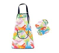 Creative Kids Craft Painting Apron Full Arm Coverage Durability Waterproof Fabric for Classroom Artists for Children ' s Painting Apron with Sleeves