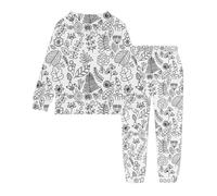 Creative Kids Diy Hand-Painted Pajamas Set,Diy Kids Christmas Pajamas Girls Pjs Kids Christmas Pjs Colouring Pajamas Kids Set For Boys And Girls For Ages 2-9