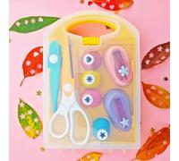 Creative Kids DIY Puncher Craft Set, Craft Hole Punch Shapes Set, Flower Punchs, Shape Cutters for Crafts, Leaf, Butterfly, Star Heart Flower Punch DIY Projects (style A)