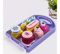 Creative Kids DIY Puncher Craft Set, Craft Hole Punch Shapes Set, Star Flower Maker Children's Manual Large Printing Punching Machine for Paper Crafting Scrapbooking (Purple A 1set)