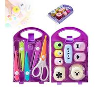 Creative Kids DIY Puncher Set - Craft Hole Punch Shapes, Craft Hole Punch Shapes Set for Kids, Shape Cutters for Crafts, Flower Puncher DIY Projects, Random Color (style B)