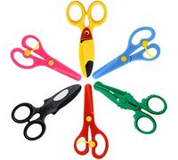 Creative Kids Scissors, Safety Scissors for Kids, Pre-School and Kindergarten Use Craft Scissors, Toddler Scissors for Art Paper-Cut, Scrapbooking, Colorful & Cartoon Plastic Kid Scissors 6 Pack Set