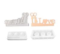 Creative Kiss Sculpture Holder Mold Artistic Silicone Mold for Couple Holder Creation in Cement Or Plaster Love Celebration Accessory
