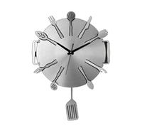 Creative Kitchen Tableware Modeling Design Wall Clock Living Room Home Fashion Wall Clock Simple Modern Punch-Free Silent Clock Non Ticking