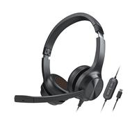 CREATIVE Chat USB On-ear Headset with Swivel-to-mute Noise-cancelling Boom Mic,