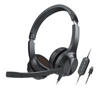 CREATIVE Chat USB On-ear Headset with Swivel-to-mute Noise-cancelling Boom Mic,