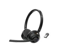 Creative Chat Wireless On-ear Headset with Noise-cancelling Boom Mic, USB dongle, Playback and Calls Control, Mic Mute Button for PC/Mac/Mobile devices