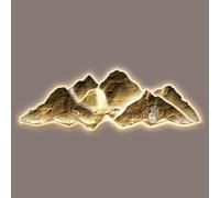 Creative Landscape Wall Hanging Mural with LED Light,3D Relief LED Decorative Painting for Bedroom,modern home decor landscape wall sculpture,for Living Room, Office, Study(C,90*30cm/35.4*11.8in)