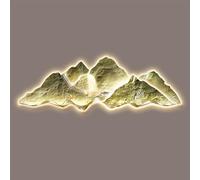 Creative Landscape Wall Hanging Mural with LED Light,3D Relief LED Decorative Painting for Bedroom,Modern Home Decor Landscape Wall Sculpture,for Living Room, Office, Study(F,150 * 50cm/59 * 19.7in)