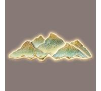 Creative Landscape Wall Hanging Mural with LED Light,3D Relief LED Decorative Painting for Bedroom,modern home decor landscape wall sculpture,for Living Room, Office, Study(B,120*40cm/47.2*15.7in)