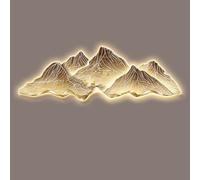 Creative Landscape Wall Hanging Mural with LED Light,3D Relief LED Decorative Painting for Bedroom,modern home decor landscape wall sculpture,for Living Room, Office, Study(A,120*40cm/47.2*15.7in)