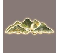 Creative Landscape Wall Hanging Mural with LED Light,3D Relief LED Decorative Painting for Bedroom,modern home decor landscape wall sculpture,for Living Room, Office, Study(E,120*40cm/47.2*15.7in)