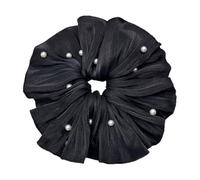 Creative Large Hair Accessory With Beaded Detail And French Lace Design Ponytail Holder Hair Decorations For Women Elegant French Scrunchies