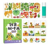 Creative Leaf Art Craft Kit, Handmade Autumn Leaf Craft Set, Creative Art Project Kit, Fun Educational Activity Supplies, 25x18cm for Toddler Children Teens Girls Boys Classroom Home