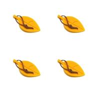 Creative Leaf-Shaped Silicone Door Stopper - Child-Friendly Hanging Windproof Wedge Anti-Pinch Safety Catch for Floor Anti-Skid(Yellow 4pcs)