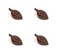 Creative Leaf-Shaped Silicone Door Stopper - Child-Friendly Hanging Windproof Wedge Anti-Pinch Safety Catch for Floor Anti-Skid(Brown)