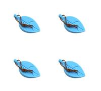 Creative Leaf-Shaped Silicone Door Stopper - Child-Friendly Hanging Windproof Wedge Anti-Pinch Safety Catch for Floor Anti-Skid(Blue)