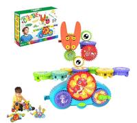 Creative Learning Building Blocks Set - STEM Gears Toys, Electric & Manual Dual Mode for Educational Construction, Four Styles