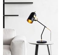 Creative LED Table Lamp,Black Bedside Lamps with Adjustable Head,Funny Little People Metal Bed Side Lamps for Bedroom,Modern Desk Reading Lamp for Home Decoration,Study and Work Lighting,E27 Base