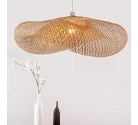 Creative LED Woven Bamboo Ceiling Lamp - Industrial Pendant Light for Kids' Bedroom, E27 Fixture, 100cm, Unique Design, Stylish Home Decor, Modern Chandelier