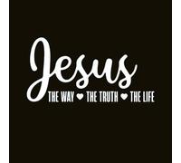 Creative Letter Pattern Car Sticker, Jesus The Way The Truth The Life Waterproof Vinyl Car Stickers, Vinyl Letter Stickers for Vehicle Exterior Windshield (1pc,White)