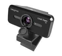 Creative Live! Cam Sync V3 2K QHD USB Webcam with 4X Digital Zoom (4 Zoom Modes from Wide Angle to Narrow Portrait View), Privacy Lens, 2 Mics, for PC and Mac