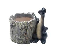 Creative Long Necked Dragon Resin Plant Pot Large Capacity Succulent Planter Waterproof Multi-purpose Decorative Pot for Home Gardening with Realistic Mountain Design