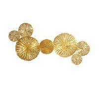 Creative Luxurious Round Wall Light, Rustic Vintage Wall Lamp Leaf Warm Copper Light Fixtures for Hallway Bedroom Restaurant,5 Leaves