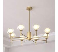 Creative Magic Beans During Lamp,Industrial Vintage Pendant Lighting Fixture for Bedroom Living Room,Gold Sputnik Chandelier,Molecular Lamp-Gold. 8 Head