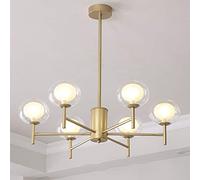 Creative Magic Beans During Lamp,Industrial Vintage Pendant Lighting Fixture for Bedroom Living Room,Gold Sputnik Chandelier,Molecular Lamp-Gold. 6 Head