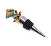 Creative Magpie Wine Stopper Decorative Bottle Ornament for Parties | Golden Zinc Alloy and Ceramic Finish, Polished Look, for Sparkling Bottles at Bars and Dinners