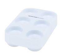 Creative Mark 6-Well Plastic Muffin Tray Paint Palette - Pack of 12, Durable, Reusable, Solvent-Resistant, with Oversized Paint Wells for Students, Artists, Teachers - 60ml (2oz) per Well