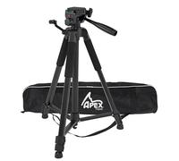 Creative Mark Apex Tripod for Camera - Lightweight Aluminum Camera Tripod Stand with 360° Pan, 90° Forward Backward & Side Tilt, Adjustable Height, Quick-Release Plate and Nylon Carrying Case