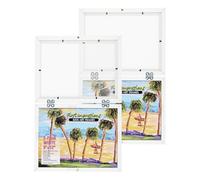Creative Mark First Impressions Kids Interchangeable Artwork Frame with Storage, 2 Pack, Easy to Change Front Opening, Holds Multiple Pieces, WAll or Tabletop Display, White 9 x 12