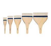 Creative Mark Mandalay Artist Goat Hair Hake Brush, Super Soft Hair for Holding Color for Large Surface CoverageSet of 5