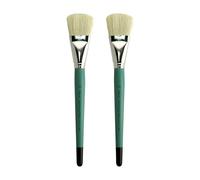 Creative Mark Mural Large Artist Brushes - Natural Hog Bristle Brushes for Acrylic & Watercolor Paint - Filbert # 30-2 Pack