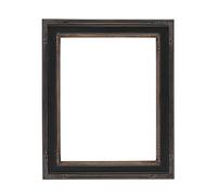 Creative Mark Museum Collection Nouveau Frames, Black/Gold 9x12 - Hand-Finished Hand-Leafed Real Wood, One Piece Frame, Closed Corner, Open Back, Without Mat & Glass, Gallery Wall or Prints