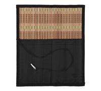 Creative Mark Paint Brush Roll Up Case - Bamboo Brush Mat with Tie Closure, 8 Large Pockets for Short and Long Handle Brushes, Breathable Design for Artists, Teachers, Students