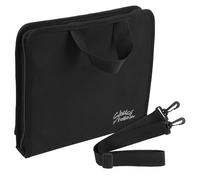 Creative Mark Sketch Folio Plus - Water-Resistant Zippered Nylon Sketch Padfolio, Black Art Travel Bag for Plein Air Artists, Holds 9x12 Sketchbook, Pockets for Brushes, Pencils & Accessories