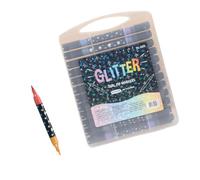Creative Markers Pen with Glittered Lines and Two Nibs for Cards, Visual Planners, Lesson Activities, Sketch Fu Glitter Marker Pens Two Tip Art Supplies Journaling Sketch Lettering Coloring Poster